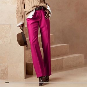 NWOT Banana republic high-rise, pink, straight pant - 0p petite